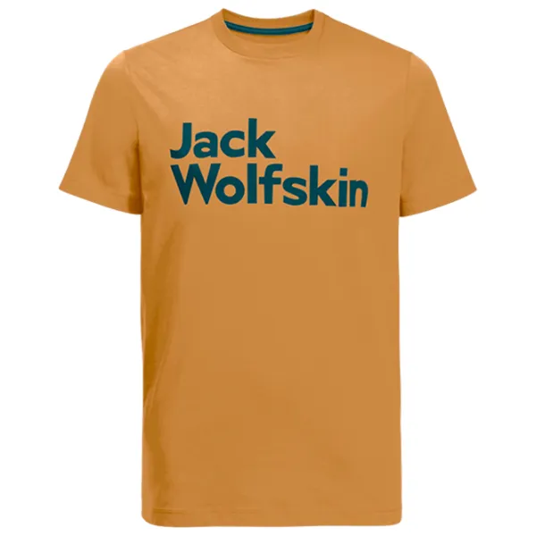 Tricou pentru bărbați Jack Wolfskin Brand T M 100% bumbac / Yellow photo 1