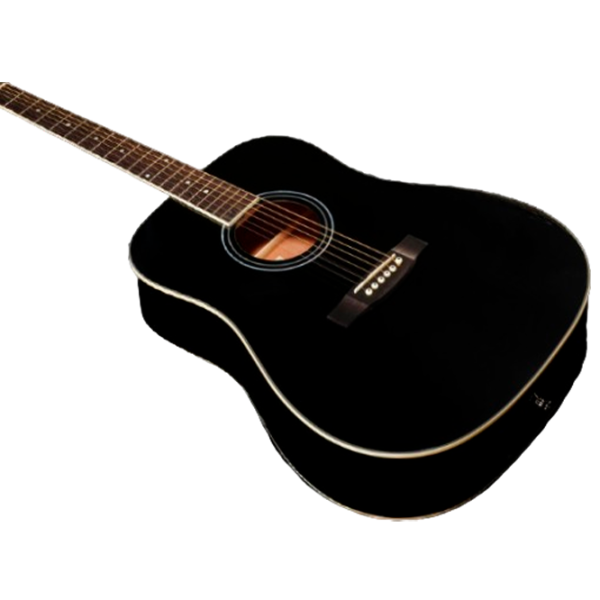 Chitară acustică Flame D120 LH 4/4, Dreadnought, Black photo 2