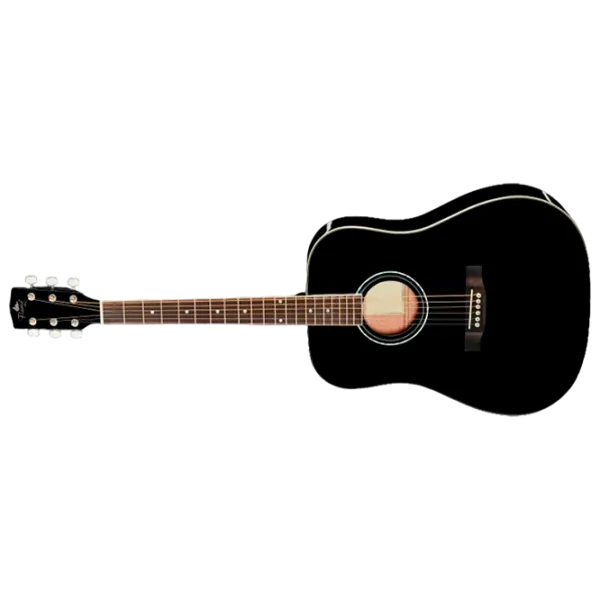 Chitară acustică Flame D120 LH 4/4, Dreadnought, Black photo 4
