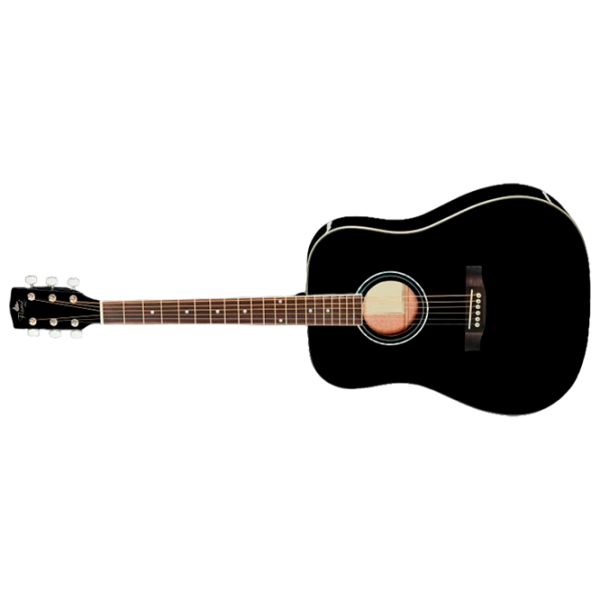 Chitară acustică Flame D120 LH 4/4, Dreadnought, Black photo 4