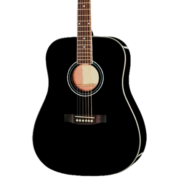 Chitară acustică Flame D120 LH 4/4, Dreadnought, Black photo 5
