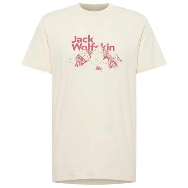 Tricou pentru bărbați Jack Wolfskin Bergblick T M 100% bumbac / Beige photo 1