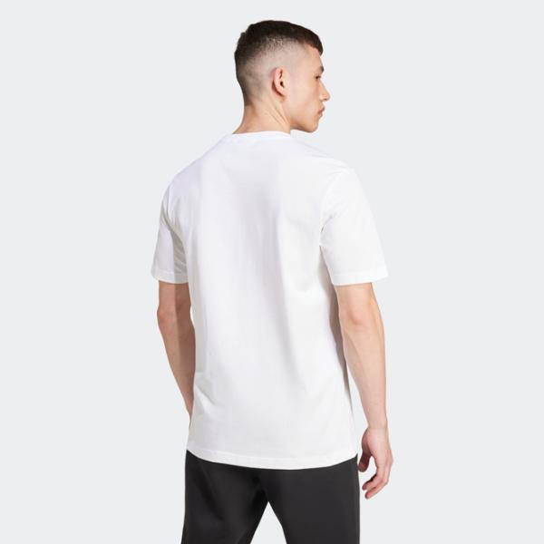 Tricou pentru bărbați Adidas Graphic Tee 100% bumbac / White photo 3