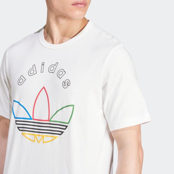 Футболка для мужчин Adidas Graphic Tee 100% хлопок / Белый-Многоцветный photo 5