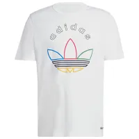 Tricou pentru bărbați Adidas Graphic Tee 100% bumbac / White-Multicolor