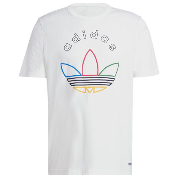 Футболка для мужчин Adidas Graphic Tee 100% хлопок / Белый-Многоцветный photo 1