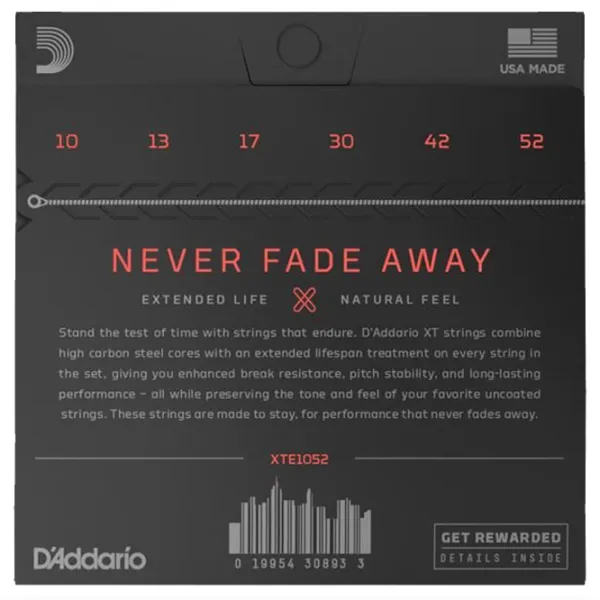 Coardă D'Addario XTE1052  Silver / Oțel photo 2
