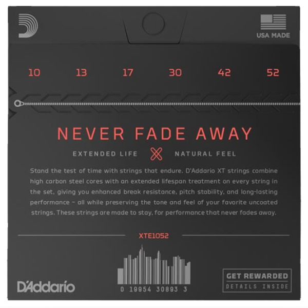 Coardă D'Addario XTE1052  Silver / Oțel photo 2