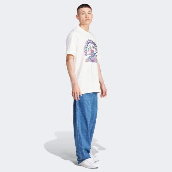 Tricou pentru bărbați Nike Tie-Dyed Short Sleeve 100% bumbac / White photo 4