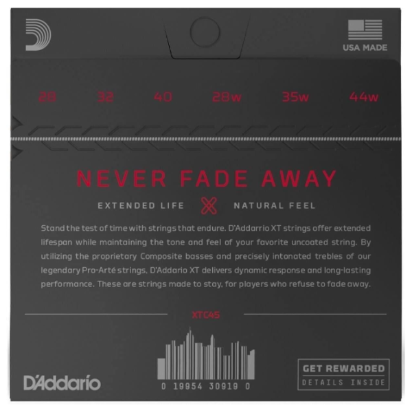 Coardă D'Addario XTC45  Silver / Oțel photo 2