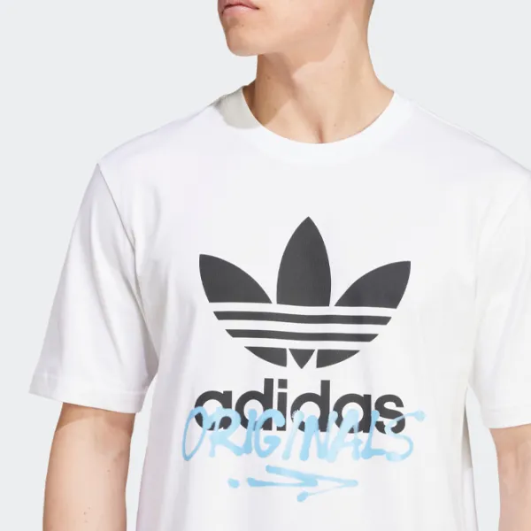 Tricou pentru bărbați Adidas Training Supply Street Tee 1 100% bumbac / White photo 4