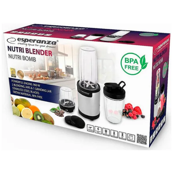 Blender staționar Esperanza Nutri Bomb EKM030 900 W / Inox photo 6