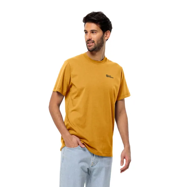 Tricou pentru bărbați Jack Wolfskin Essential T M 100% bumbac / Yellow photo 2
