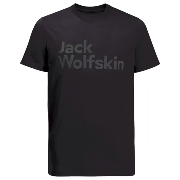 Футболка для мужчин Jack Wolfskin Essential Logo T M 100% хлопок / Черный photo 1