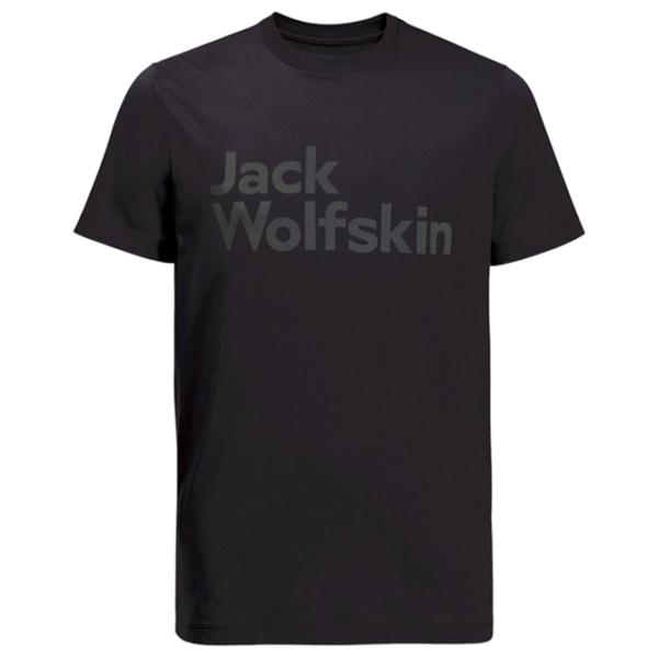 Футболка для мужчин Jack Wolfskin Essential Logo T M 100% хлопок / Черный photo 1