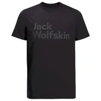 Футболка для мужчин Jack Wolfskin Essential Logo T M 100% хлопок / Черный
