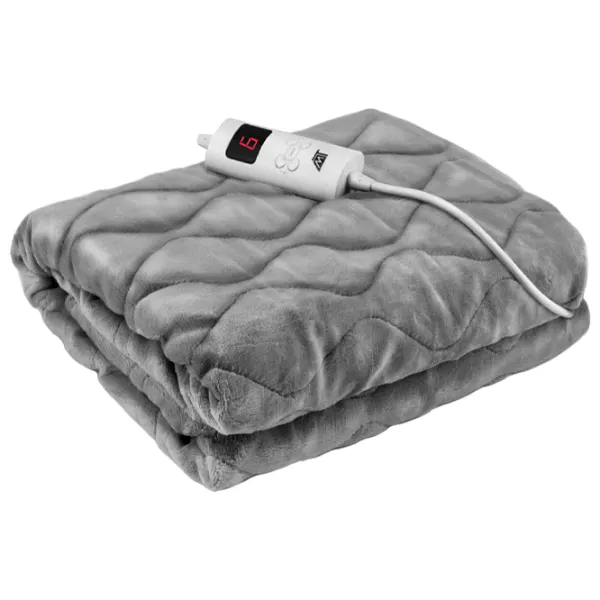 Pătură electrică Malatec 8817  85 W / Flis / Gray photo 1