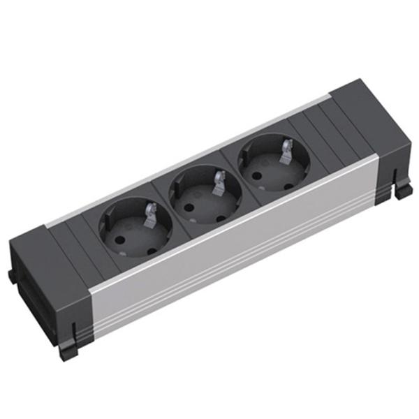 Priză modulară BACHMANN 317.100 220 - 240 V / Type-F / Black photo 1