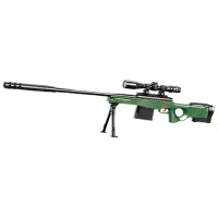Pistol automat de jucărie Blaster AWM RS-517C 14+ / Bile gel / Green