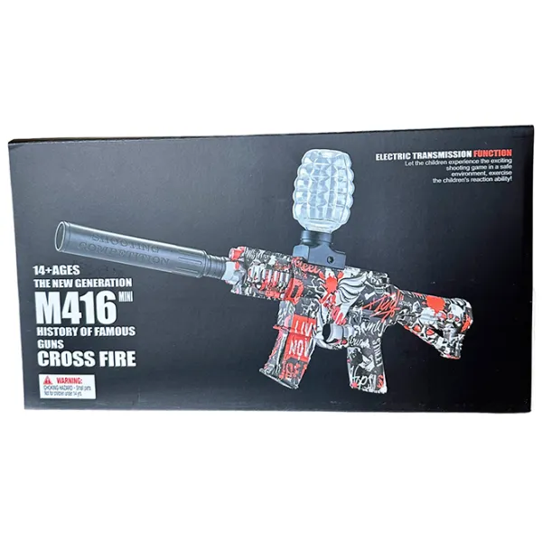 Игрушечный автомат Blaster M416 Mini RS-509C 14+ / Гелевые шарики / Красный photo 3