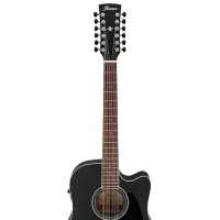 Электроакустическая гитара Ibanez AW8412CE-WK 4/4, Dreadnought, Черный photo 3