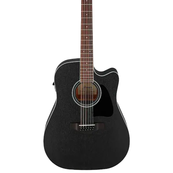 Chitară electro-acustică Ibanez AW8412CE-WK 4/4, Dreadnought, Black photo 4