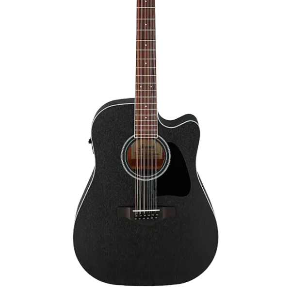 Chitară electro-acustică Ibanez AW8412CE-WK 4/4, Dreadnought, Black photo 4