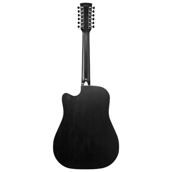 Chitară electro-acustică Ibanez AW8412CE-WK 4/4, Dreadnought, Black photo 5