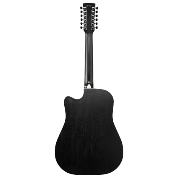 Chitară electro-acustică Ibanez AW8412CE-WK 4/4, Dreadnought, Black photo 5