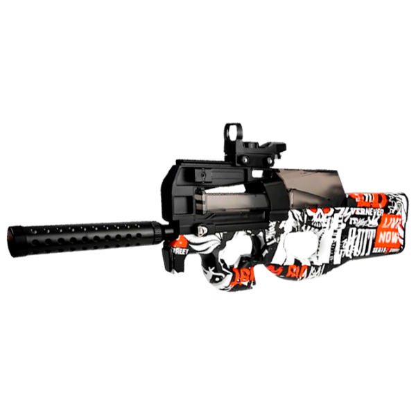 Игрушечный автомат Blaster P90 RS516C 14+ / Гелевые шарики / Красный photo 1