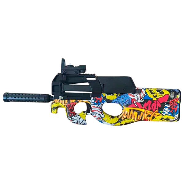 Pistol automat de jucărie Blaster P90 RS516C 14+ / Bile gel / Yellow photo 1