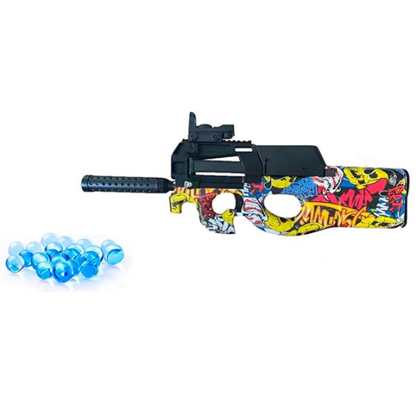Pistol automat de jucărie Blaster P90 RS516C 14+ / Bile gel / Yellow photo 6