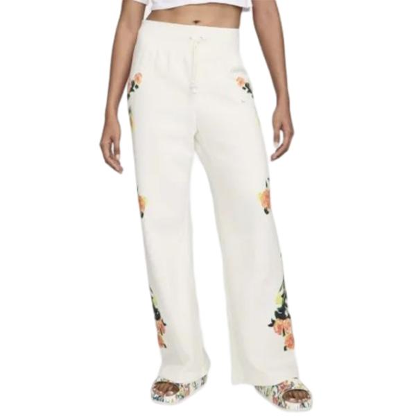 Pantaloni sportivi pentru femei Nike W Nsw Phoenix Fleece Artist Collection L / Beige photo 1