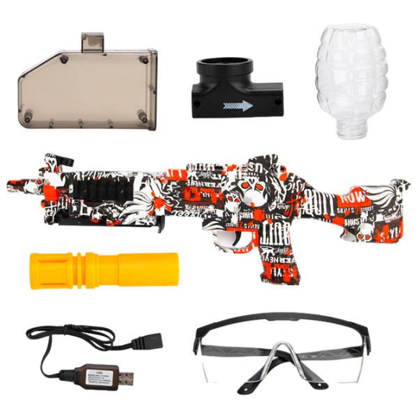 Игрушечный автомат Blaster M249 RS-520C 14+ / Гелевые шарики / Красный photo 6