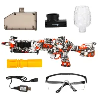 Игрушечный автомат Blaster M249 RS-520C 14+ / Гелевые шарики / Красный photo 6
