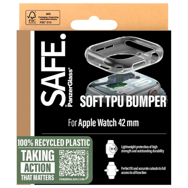 Husa p/u Apple Watch Safe by PanzerGlass Transparent 42 mm  photo 3