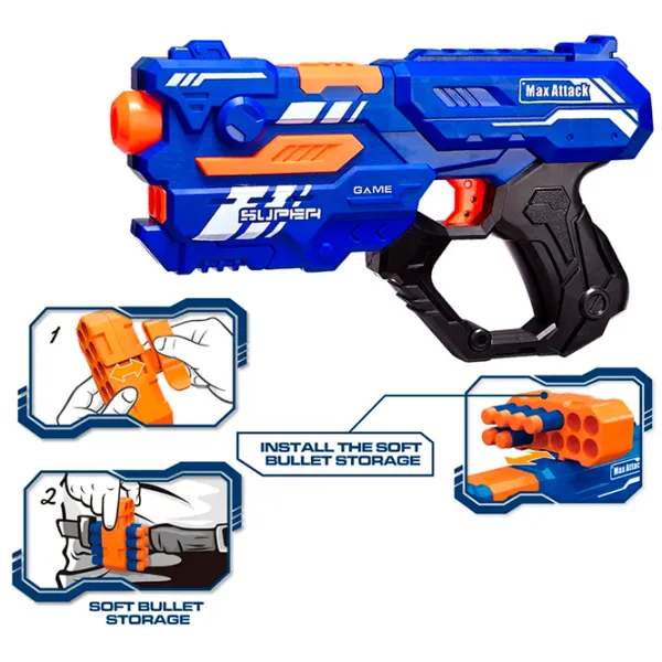 Бластер YST Target Shoot Soft Buller Gun Set  8+ / Стрел / Синий photo 3