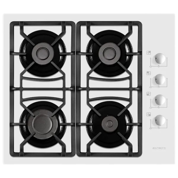 Plită încorporabilă pe gaz Zanetti ECO 1140 Sticlă călită / White photo 1