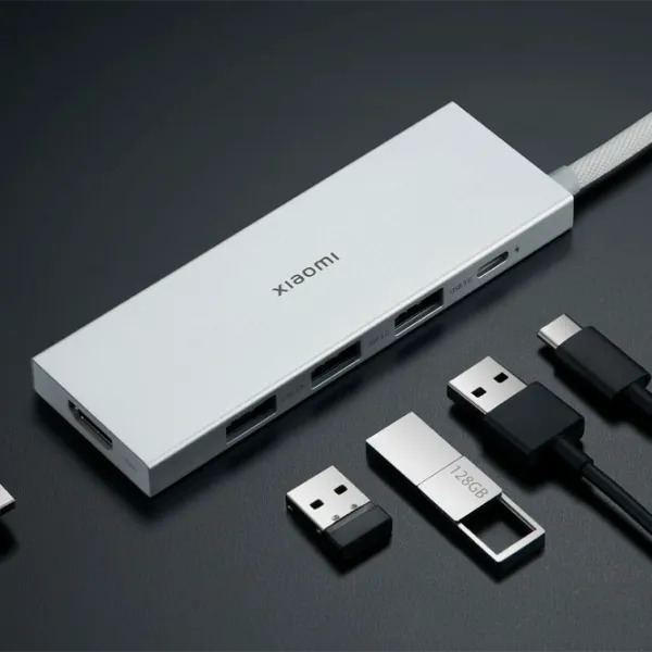 Адаптер Hub Xiaomi XMDS05YM USB Type-C / Серебряный photo 5 Адаптер Hub Xiaomi XMDS05YM USB Type-C / Серебряный photo 5
