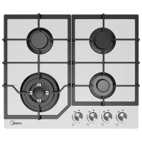Газовая варочная панель Midea MG684TGW Закаленное стекло / Белый