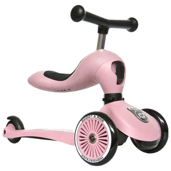 Trotinetă pentru copii cu trei roți Scoot and Ride Highway Kick 1 (96070) 50 kg/ Pink photo 1