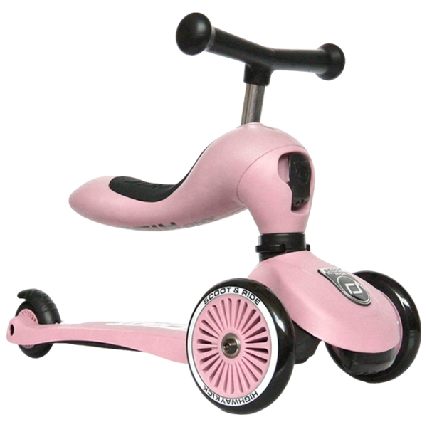 Trotinetă pentru copii cu trei roți Scoot and Ride Highway Kick 1 (96070) 50 kg/ Pink photo 1