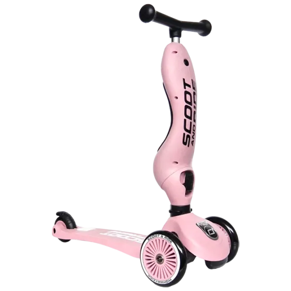Trotinetă pentru copii cu trei roți Scoot and Ride Highway Kick 1 (96070) 50 kg/ Pink photo 2