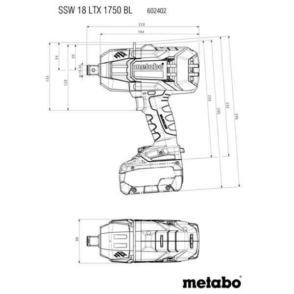Шуруповерт Metabo SSW 18 LTX 1750 BL 1650 об/мин photo 10