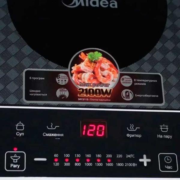 Индукционная варочная панель Midea SKY2113 Стеклокерамика / Черный photo 3