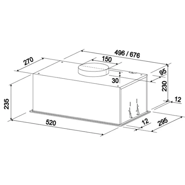 Hotă Tornado Modul Sensor 1200 Încorporabilă/ Black/ Gray photo 4