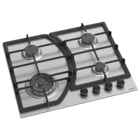 Газовая варочная панель Zanetti 1160 GC TURBO Закаленное стекло / Нержавеющая сталь