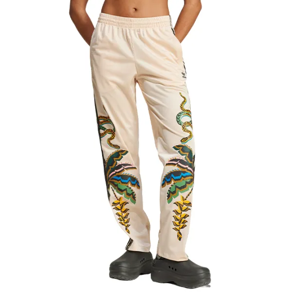 Pantaloni sportivi pentru femei Adidas Farm Rio L / Beige photo 2