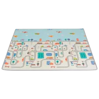 Covoraş pentru joc Moni City (3800146224608) 0+/ Dreptunghiular/ Gray