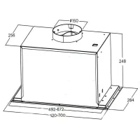 Hotă Midea MH 90I 350X Încorporabilă/ Inox/ Gray photo 3